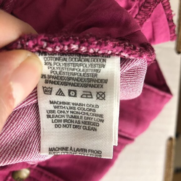FREE PEOPLE Raspberry (Pink / Purple) Ankle‎ Zip Skinny Jeans Sz 26 - Picture 10 of 10